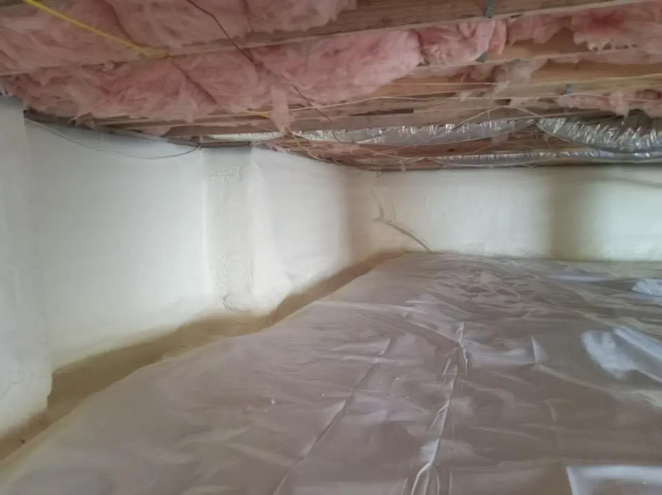 Crawl space encapsulation with closed-cell spray foam for Attic Insulation in Kailua